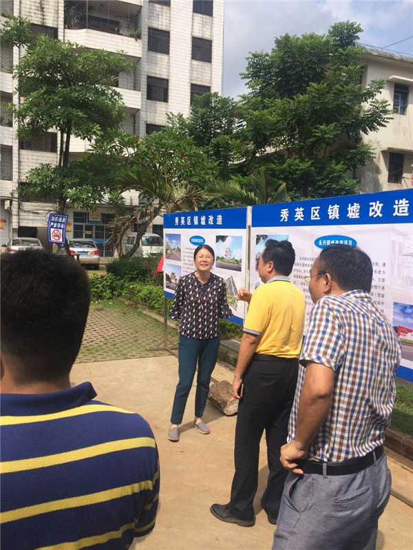 ?？谑懈笔虚L任清華蒞臨我司秀英區(qū)鎮(zhèn)墟改造項(xiàng)目現(xiàn)場視察